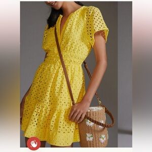Anthropologie Somerset Eyelet Mini dress